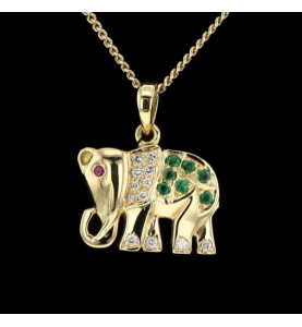 Elephant pendant necklace