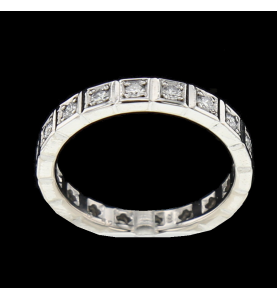 Full Eternity Ring Oro Grigio 18 Diamanti