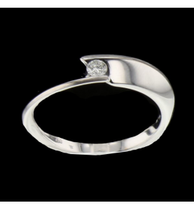 Diamond grey gold ring T54