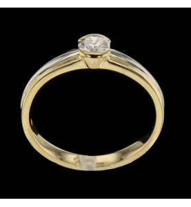 Solitaire ring 2 golds