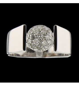 Ring in white gold and diams 0.30 ct