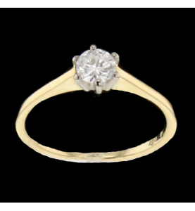 Solitaire yellow gold 0.3 cts