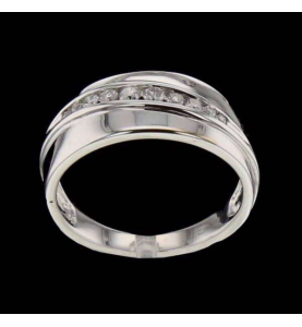 Diamond Grey Gold Ring