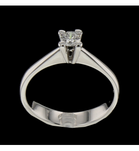 SOLITAIRE RING GOLD GRAY DIAMOND 0.20