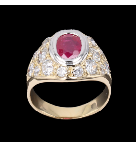RUBY YELLOW GOLD RING