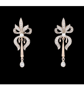 Diamond white gold earrings