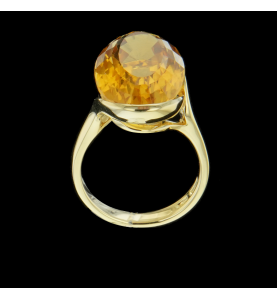 Citrine Yellow Gold Ring
