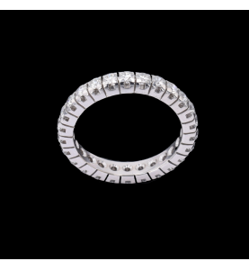 Eternity ring in oro bianco 26 diamanti