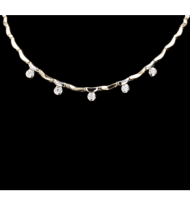 Diamantbohnen-Mesh-Halskette