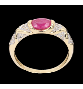 RUBY YELLOW GOLD RING AND DIAMONDS
RUBY YELLOW GOLD RING AND DIAMONDS