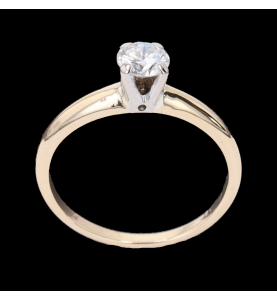 Solitaire gold gray diamond 0.40 Carats