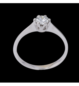 SOLITAIRE OR GRIS 0.30 CARATS