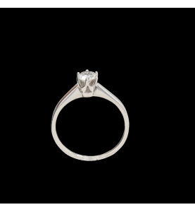Solitaire ring in white gold 0.23 carat