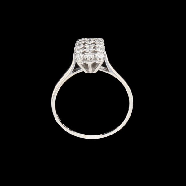 RING WHITE GOLD PAVED WITH DIAMONDS 0.45 CARAT