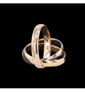 CARTIER TRINITY 3 GOLD RING