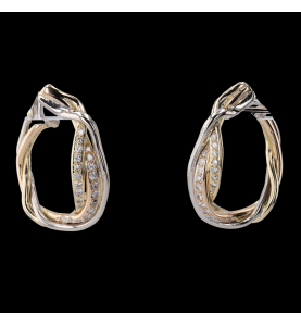 Braided Creoles 3 Gold and Diamonds