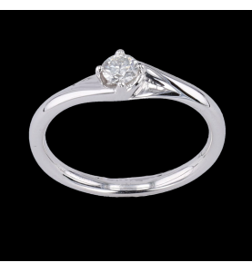 Solitaire Ring White Gold 0.25 Cts