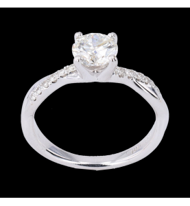 Solitaire White Gold 0.90 carats