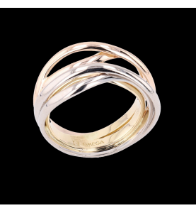 Ring Omega Ladymatic 3 gold 750 / 18 carats.