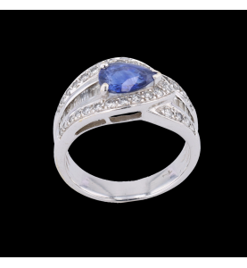 RING GOLD GRAY SAPPHIRE...