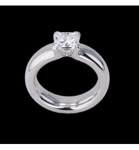 Solitaire Or Gris 1.60 Carats