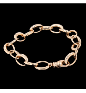 Pink gold bracelet oval mesh