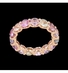 Wedding ring Pastello Pink gold Sapphires