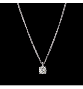 1.01 CARAT WHITE GOLD SOLITAIRE NECKLACE