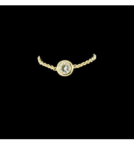 Gold and diamond chain ring