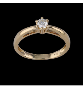 Yellow gold diamond ring 0.40 carats