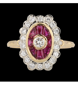 YELLOW GOLD RUBY RING