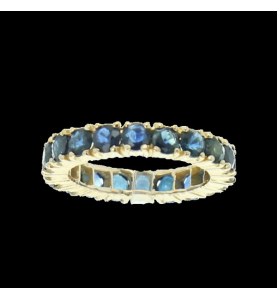 Eternity Ring Yellow gold and sapphires