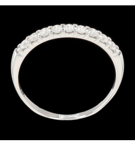 WHITE GOLD RING WITH 9 DIAMONDS
