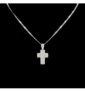 White gold necklace, Cross pendant