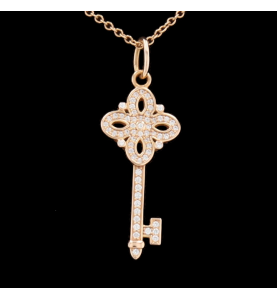 Tiffany & Co Victoria key pendant necklace