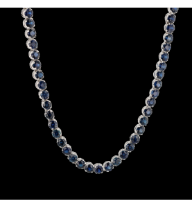Necklace River white gold sapphires