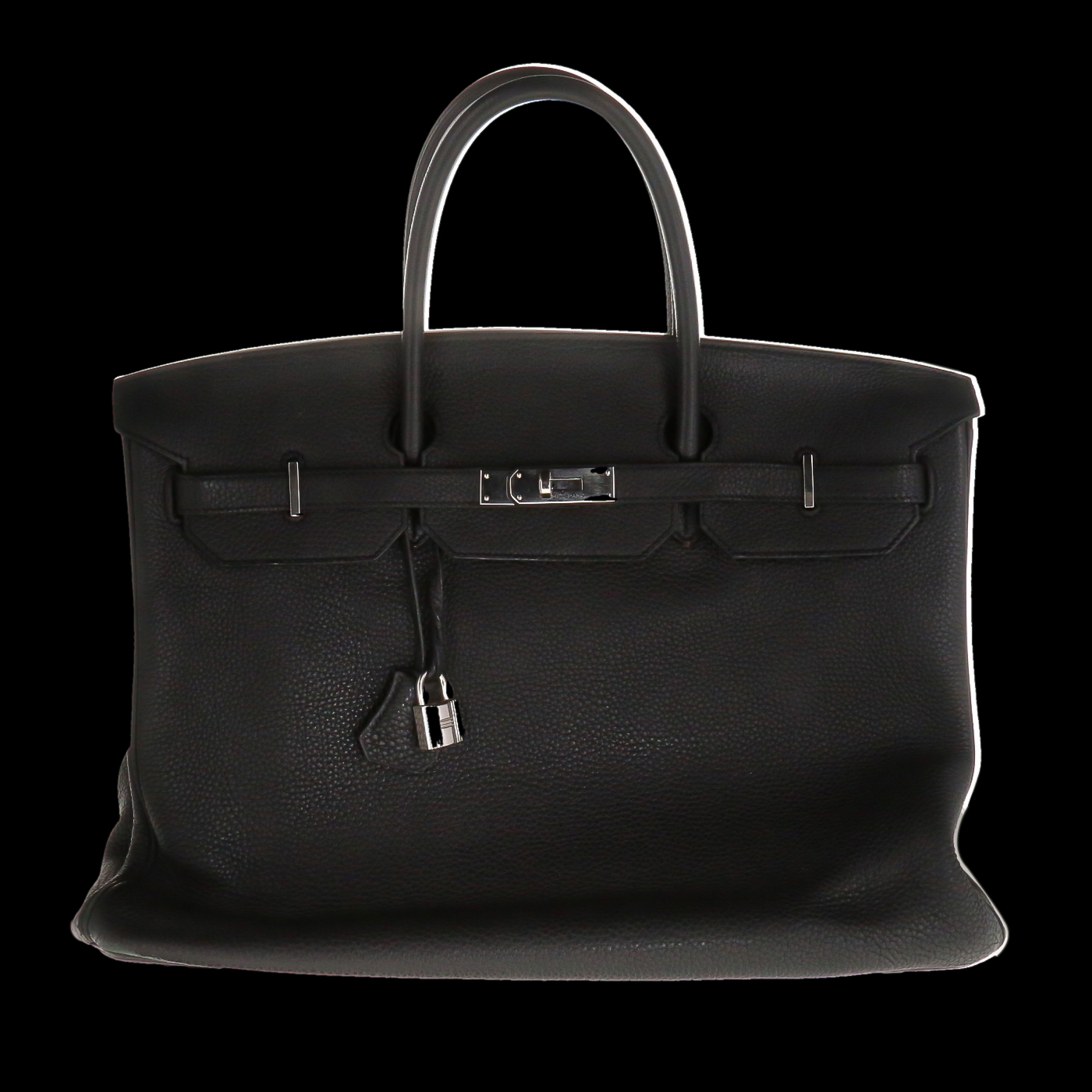birkin bag black leather