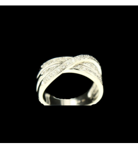 Diamond grey gold ring