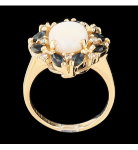 Ring Opal Saphire und Diamanten