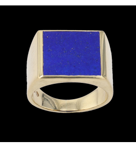 Bague chevalière Lapis Lazuli