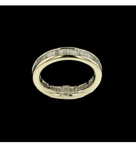 Eternity Ring White gold 55 baguette diamonds