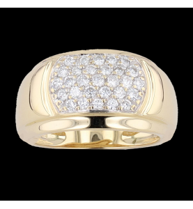 YELLOW GOLD AND DIAMOND RING