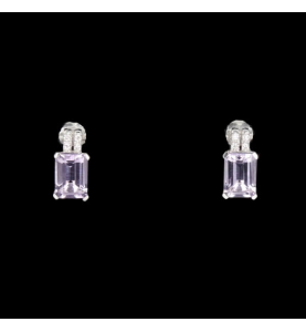 Ohrringe amethyst und Diamanten