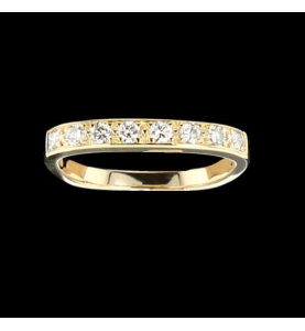 Square yellow gold and diamonds