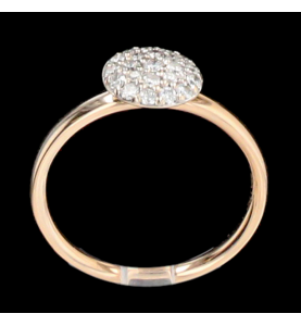 Pink gold ring with diamonds 0.44 carats