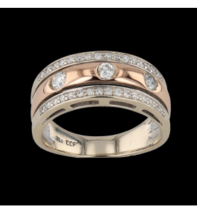 2 gold diamond ring T54