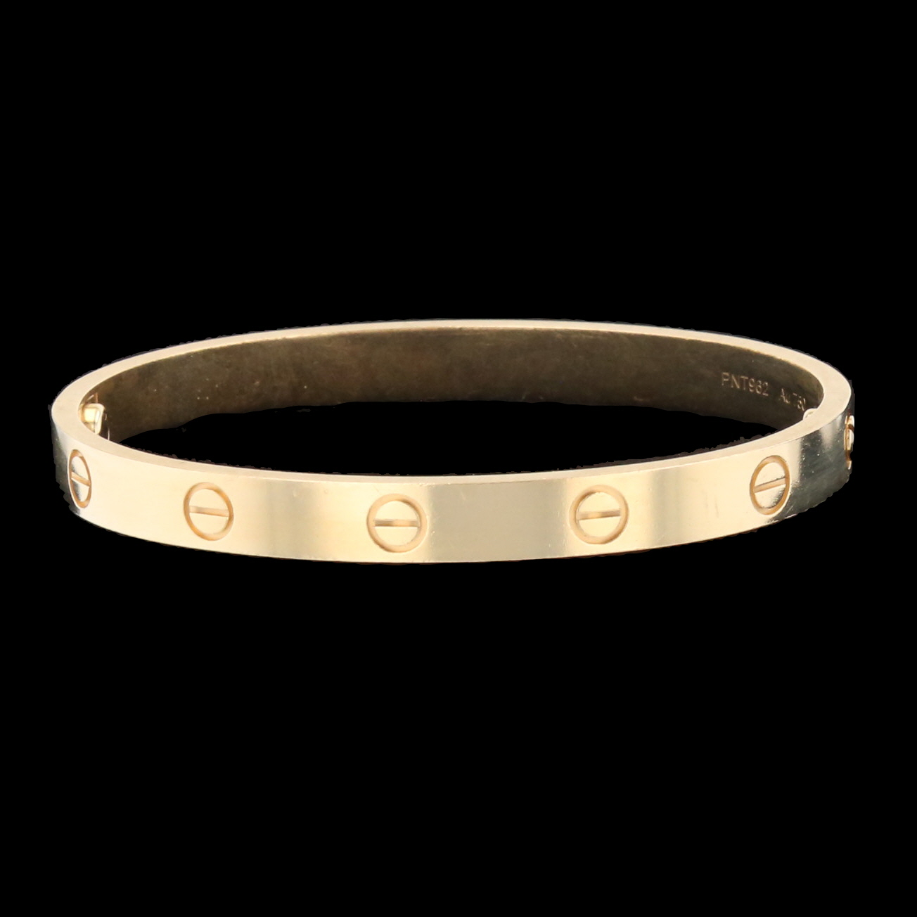 Cartier Yellow Gold Plain Love Bracelet Size 16 B6035516 | Rich Diamonds