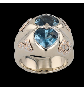 Franck Muller ring Topaz and diamonds
