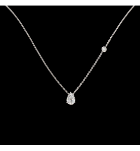 NECKLACE CREATION SOLITAIRE PEAR 1.161 CARATS.