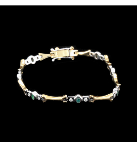 2 Ors emerald and diamond bracelet